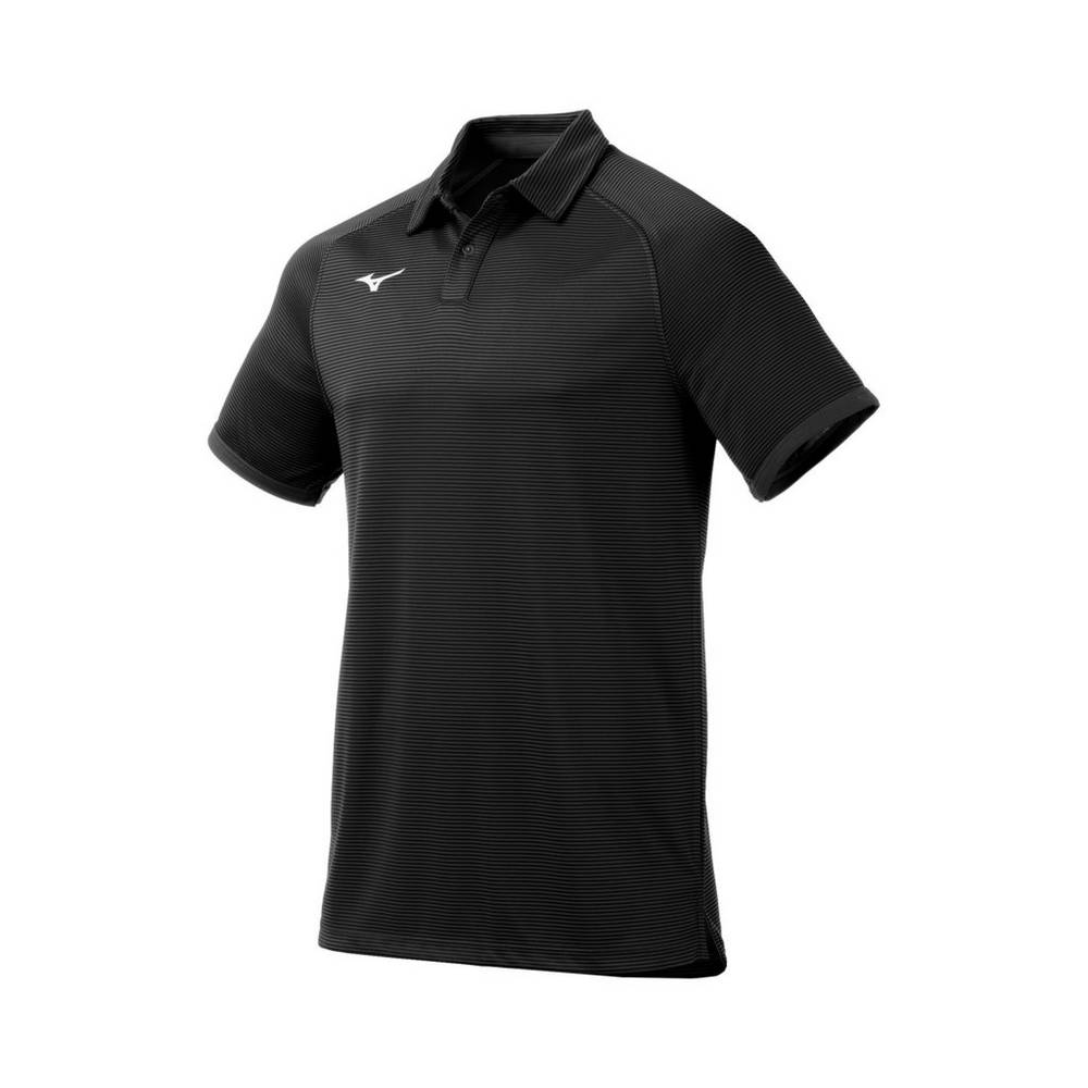 Camisas Polo Mizuno Scout - Homem - Pretas - OTSXF2987